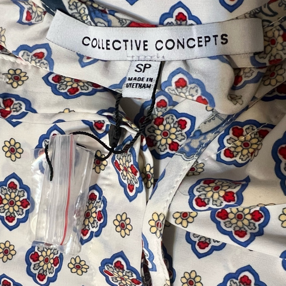 Collective Concepts Boho Print Halter Tank Top Sz SP NWT - Picture 5 of 6